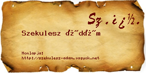 Szekulesz Ádám névjegykártya