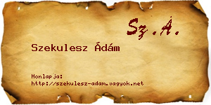 Szekulesz Ádám névjegykártya